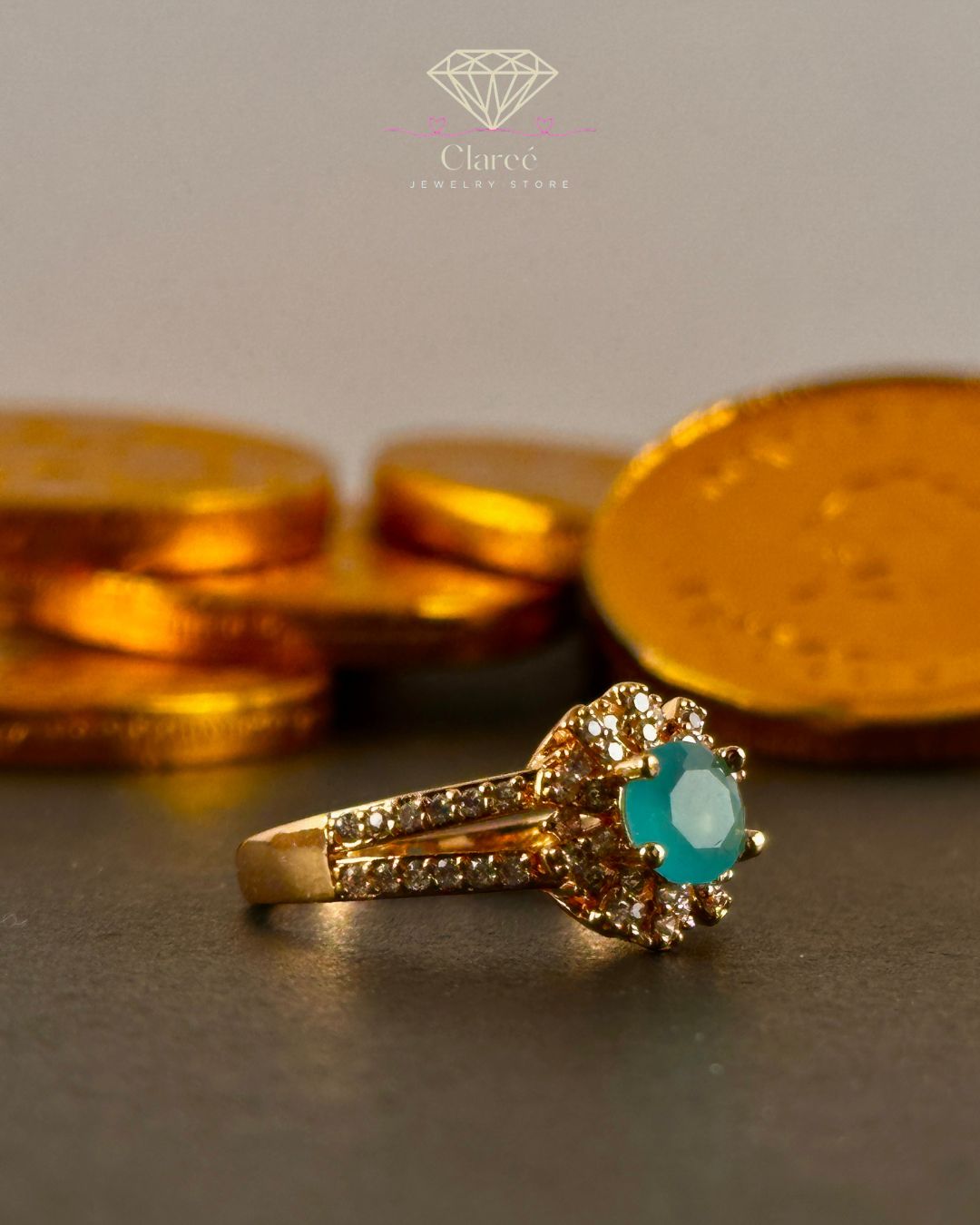 β¨ Aqua Bloom Ring β¨