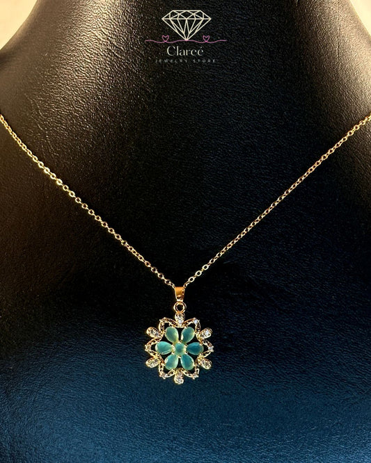 Aqua Bloom Zircon Set